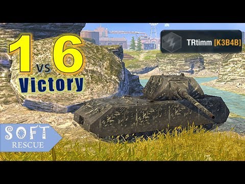 Maus: 1vs6 HUGE CARRY - WOT BLITZ -