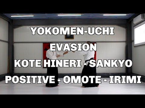 Yokomen-Uchi, Evasion, Kote Hineri - Sankyo, Positive - Omote - Irimi / Aikido techniques