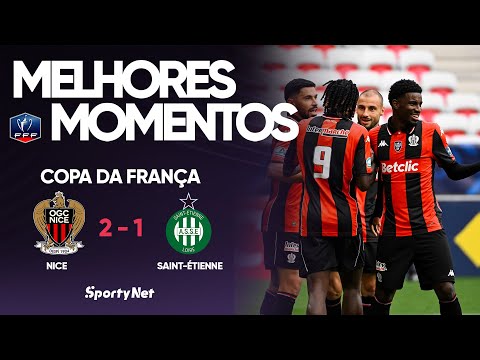 NICE AVANÇA EM JOGÃO! Nice 2x1 Saint-Étienne - Melhores Momentos - Copa da França