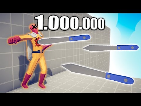 1.000.000 DAMAGE KNIFE vs UNITS - TABS | Totally Accurate Battle Simulator 2023