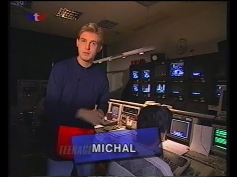 DX-TV VTV Slovakia - Teenage (youth music magazin), showing control room and studio 1998 fragment
