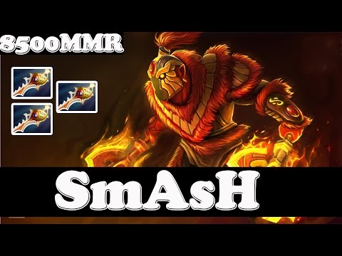 Dota 2 - SmAsH 8500 MMR Plays Ember Spirit WITH 3 DIVINES Vol 9 - Ranked Match Gameplay!