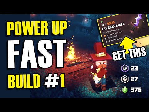 How to POWER UP FAST in Minecraft Dungeons? Nice and easy build for beginners