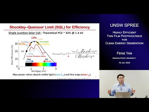 UNSW SPREE 202407-19 Feng Yan - Highly Efficient Thin Film Photovoltaics for Clean Energy Generation