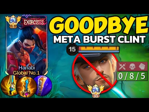 GOODBYE NEW META BURST CLINT💀|GLOBAL HANABI FULL ATTACK SPEED BUILD DESTROY FULL COUNTER CLINT.