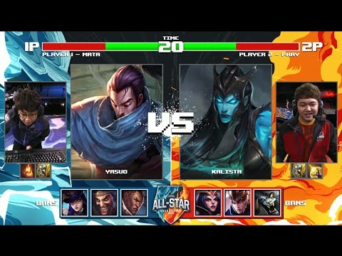 Mata Yasuo vs PraY Kalista | Round 2 1v1 Tournament All-Stars 2016 | China vs Korea