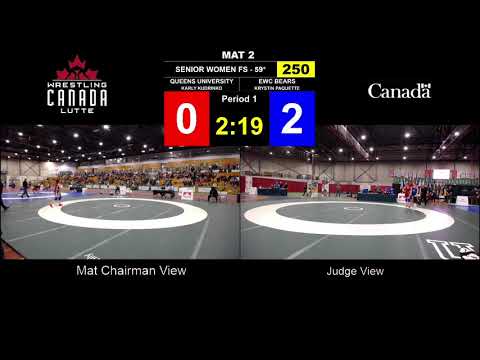 250 Senior 59kg WW Final 3rd 5th Karly KUDRINKO Queens University vs Krystin PAQUETTE Bears Wrestlin