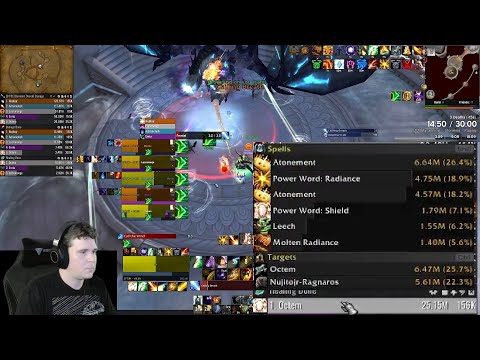 Healing into the wind | 156k HPS on +22 Altairus | Discipline priest