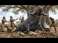 Real Buffalo Hunt In Africa By Hadzabe Tribe Dangerous Survival Without Modern Tools