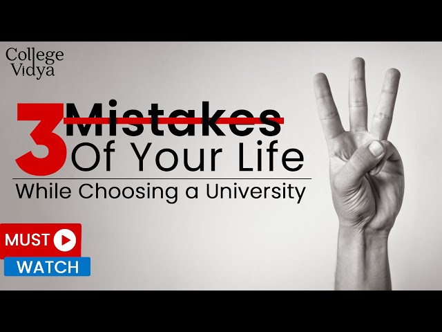  3 Mistakes while Choosing University Online & Distance Education
