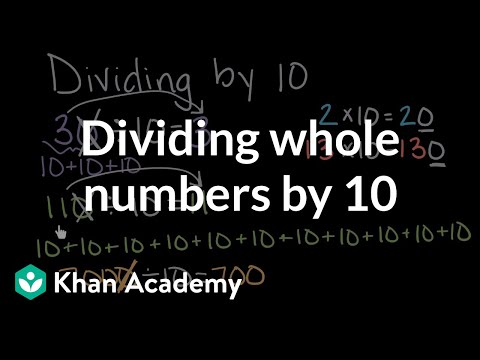 Dividing Whole Numbers By 10 Video Khan Academy