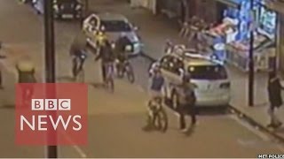 Shocking CCTV of teen bike murder - BBC News