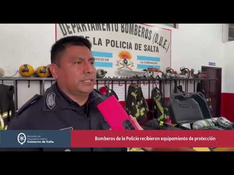 Bomberos de la Policía recibieron equipamiento de protección