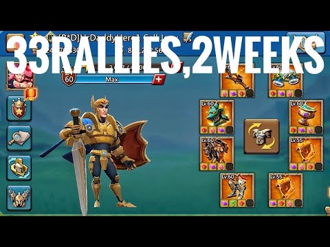 FULL MYTHIC TITAN RALLY PARTY TRAP VS WOLF CLAN! - TAKING 33RALLIES IN TWO WEEKS!- Lords Mobile