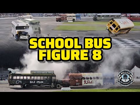 🏁 School Bus Figure 8 Race Madness at Sportsdrome Speedway May 31, 2025! 🚌💥