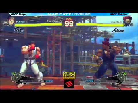 Super Street Fighter 4 AE 2012 Daigo (Ry) vs Tokido (Ak/Go) Mad Catz Unveiled
