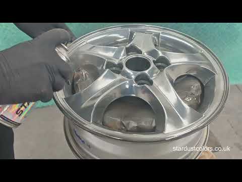 Painting a wheel rim with NeoChrome spray - anti corrosion chrome effect paint
