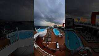 A dramatic sunrise arrival celebrity Apex cruise ship