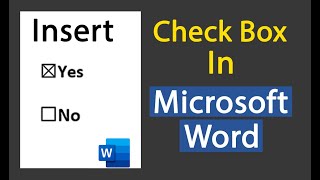 How to Insert Checkbox in Word (Easy Method)