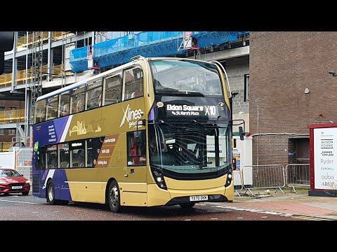 FULL A19 THRASH: Route X10 | YX70OKM/6352 - Go North East: ADL E40D/ADL Enviro 400MMC