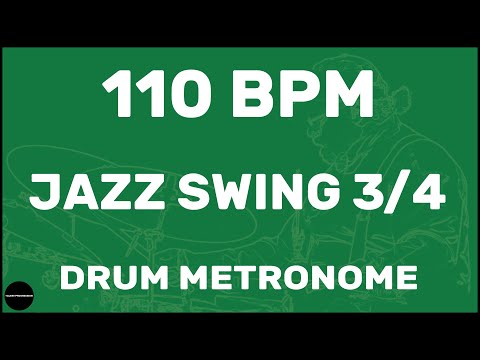Jazz Swing 3/4 | Drum Metronome Loop | 110 BPM