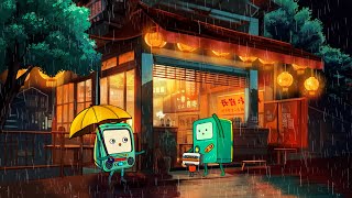 rainy night in Japan - rainy lofi hip hop [ chill beats to work/study to ]