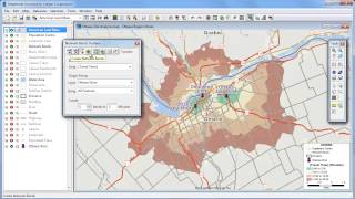 Drive time rings zones in Maptitude mapping software