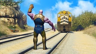 CAN THANOS STOP THE TRAIN IN GTA 5?!