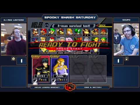 Spooky Smash Saturday Melee Singles - DJ Red Lantern (Sheik) vs Soupo (Marth) - Losers Bracket
