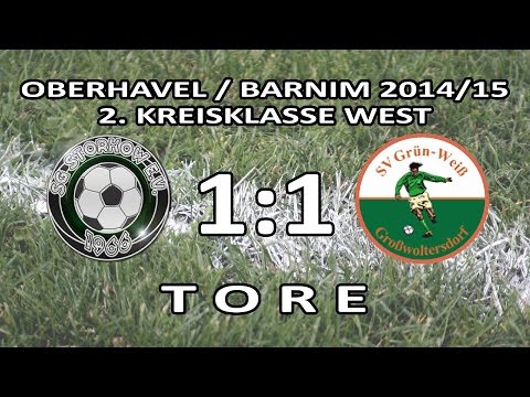 SG STORKOW II - GW GROSSWOLTERSDORF II 1:1 - Tore [2.Kreisklasse West OHV/BAR 2014/15 - 16.Spieltag]