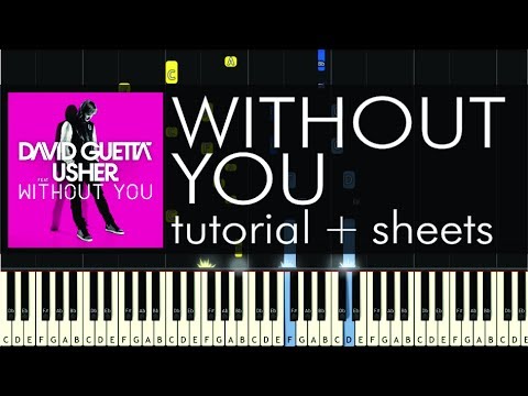 Without You - David Guetta piano tutorial