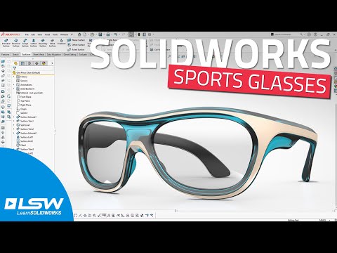 How to model Sports Glasses in SOLIDWORKS? 🕶 [60-minute Surface Modeling Masterclass by Jan]