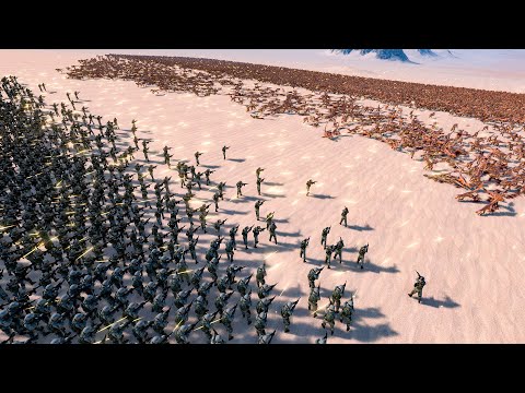 2.000 MODERN SOLDIERS vs 20.000 VELOCIRAPTORS | Ultimate Epic Battle Simulator