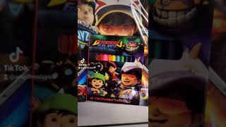 Boboiboy Set Colouring Book with 12 Colour Pencils & Free Stickers