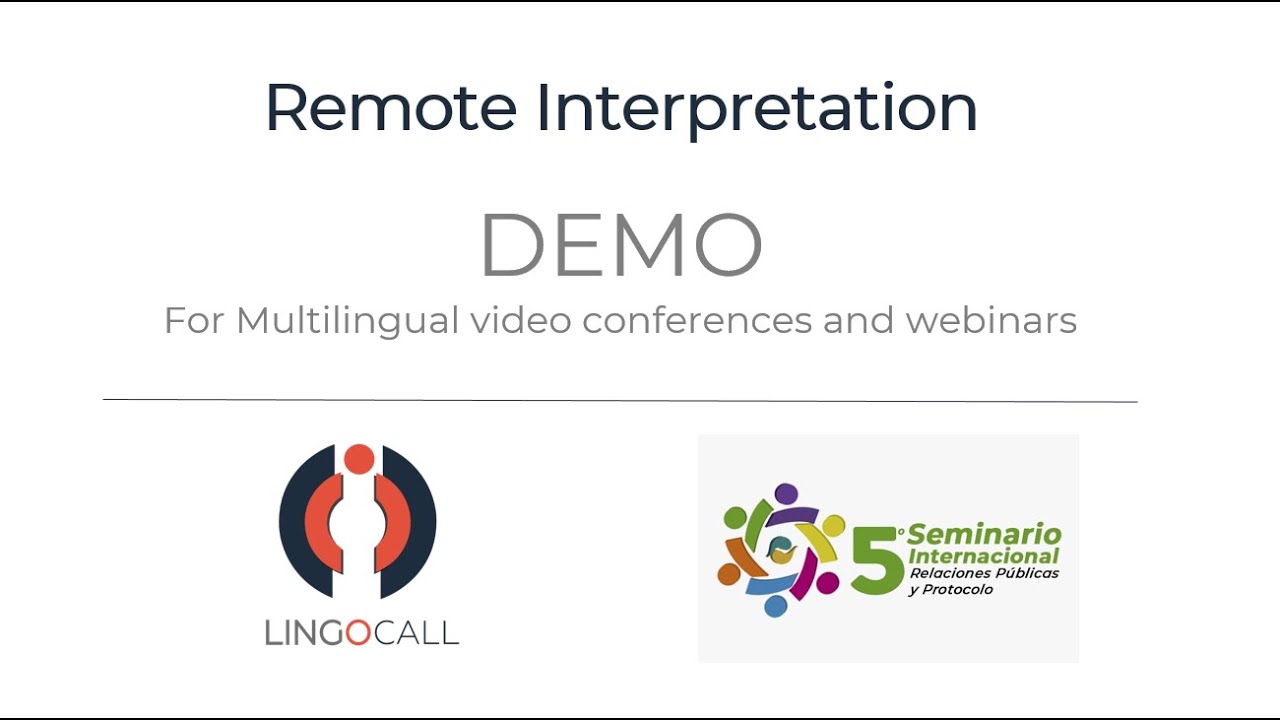 Video Conference Remote Interpretation Demo En-Es-Pt-LSM-LESCO-  English CC  by LingoCall