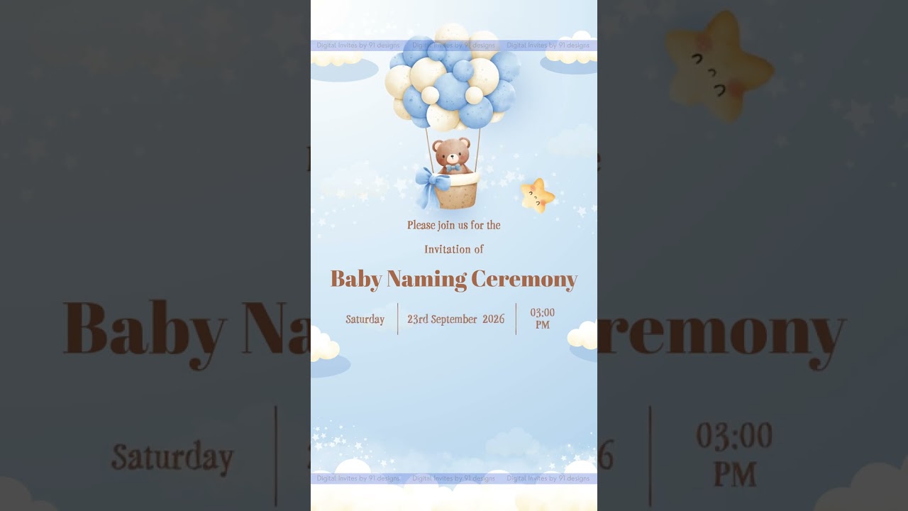 Traditional Naamkaran Invitation Card