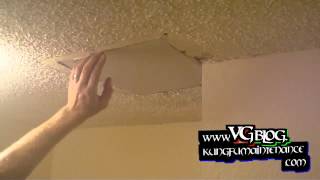 Popcorn Ceiling Repairs ~ Patching Holes In The Drywall