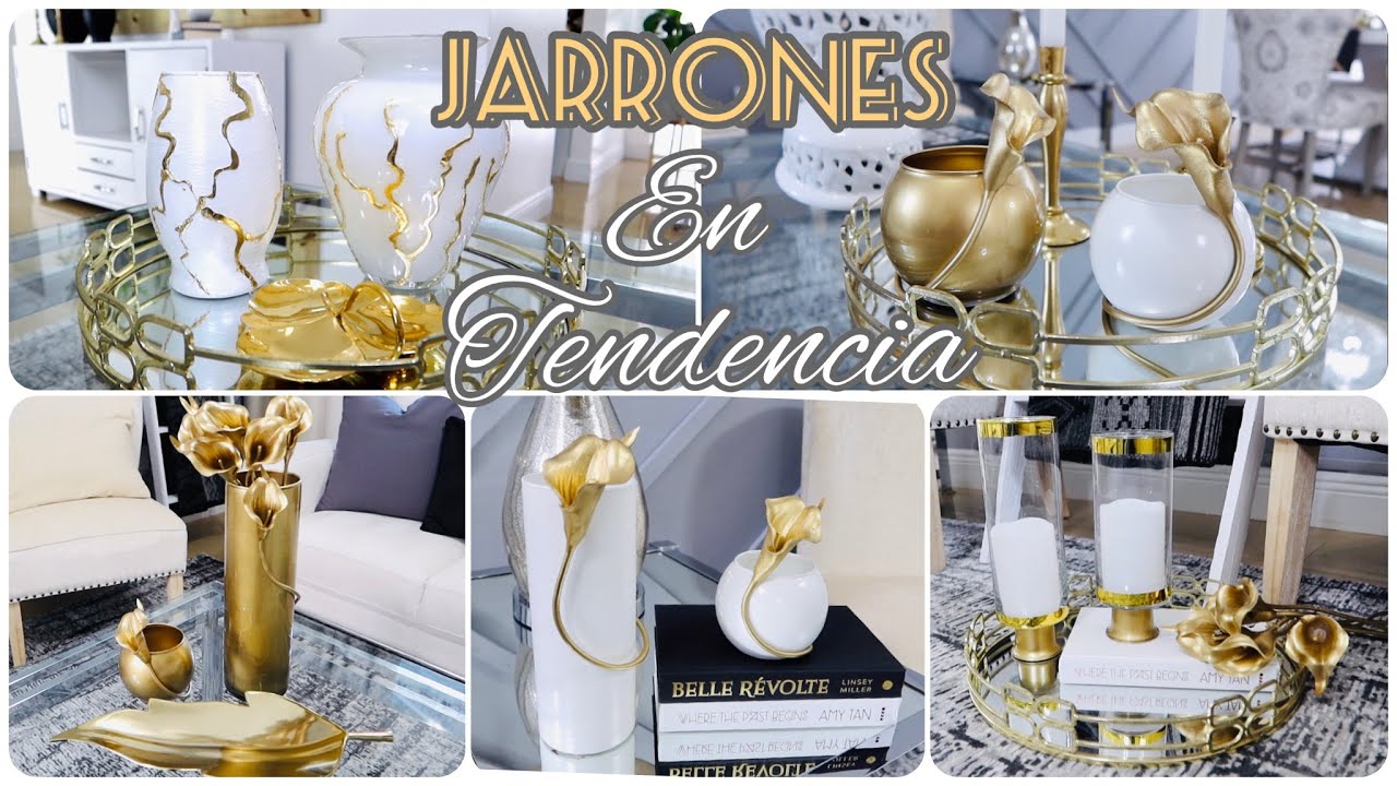 COMO DECORAR JARRONES DE VIDRIO | 4 FLOREROS BONITOS ESTILO MACHEL ARAM #diyjarrones