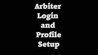 Arbiter Login Thumbnail