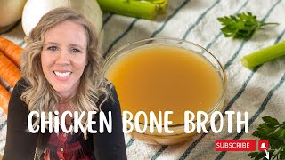 How to Make the Easiest Chicken Bone Broth | Stovetop Bone Broth Recipe