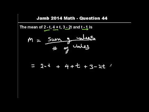 Q44 - JAMB Mathematics 2014 Past Questions and Solutions