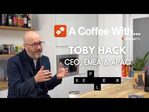 Shot of Toby Hack, CEO, EMEA & APAC at Kepler, in the ExchangeWire kitchen for an episode of 'A Coffee With...'