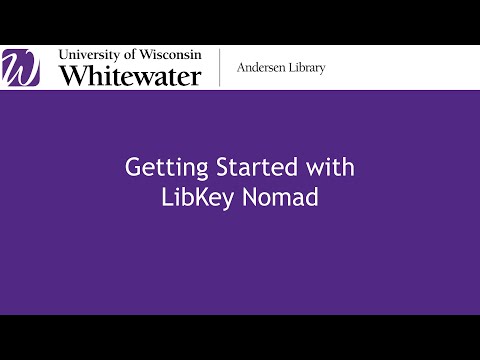 Getting started with LibKey Nomad