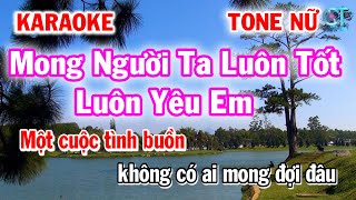 Karaoke Mong Người Ta Luôn Tốt Luôn Yêu Em - Nhạc Trẻ 8x 9x Tone Nữ - Làng Hoa