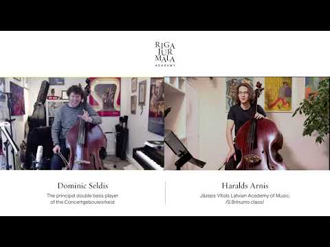 Live double bass masterclass with Dominic Seldis & student Haralds Arnis / RJAcademy 2020/21