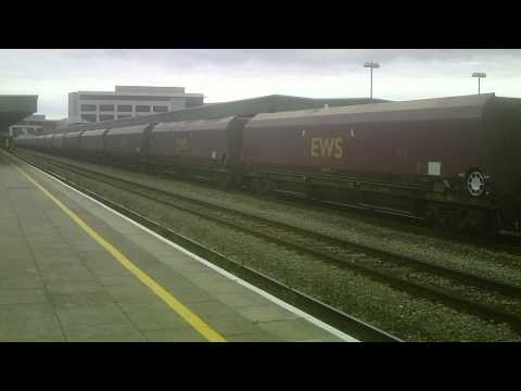 Super Claggy 66053 working Redcar-Margam at Cardiff Central