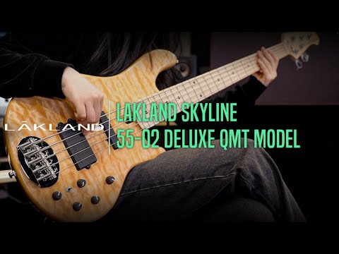 Lakland Skyline 55-02 Deluxe 5-String Bass - Quilted Satin Cherry Sunburst (210911284) image 9