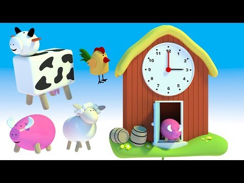 Nauka zegara dla dzieci ze zwierzętami na wsi | CzyWieszJak