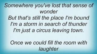 Travis Tritt - Circus Leaving Town Lyrics