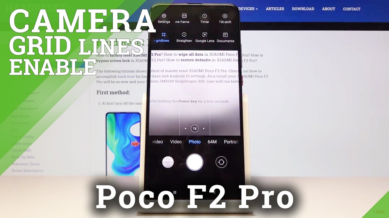 How to Activate Camera Grid Lines in XIAOMI Poco F2 Pro – Grid Lines